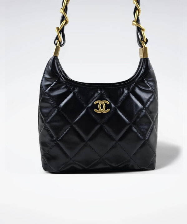 [REP 1:1] Chanel 24a Small Hobo Black Chain Bag luxury Bag  For Women, Women's Bags 20cm