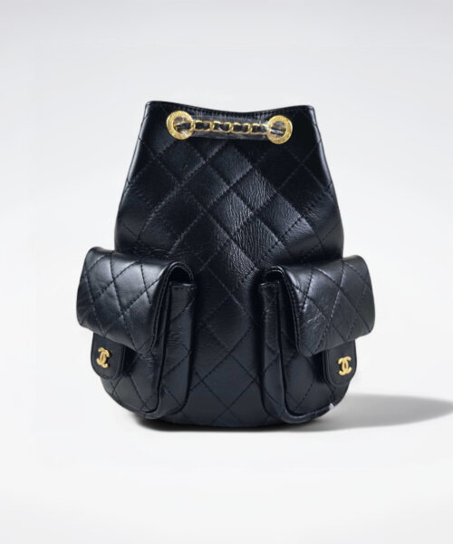 [REP 1:1] Chanel 25C Black Duma Bucket Backpack luxury Bag  For Women, Women's Bags 31cm