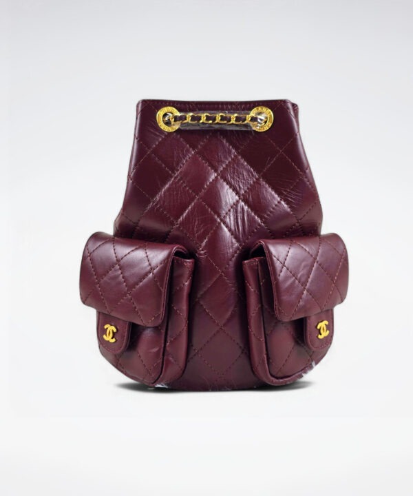 [REP 1:1] Chanel 25C Red Duma Bucket Backpack luxury Bag  For Women, Women's Bags 31cm