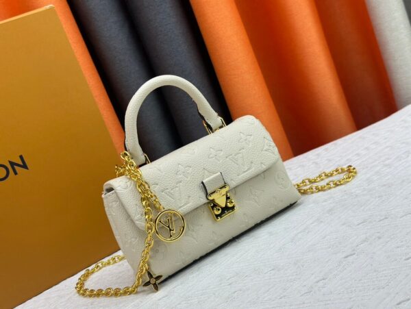 1:1 Replica Louis Vuitton LV Nano Madeleine Bicolor Monogram Empreinte Leather Luxury Bag For Women M12145  - 21cm