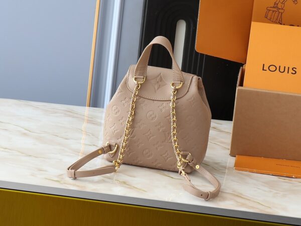 1:1 Replica Louis Vuitton LV Backup Bicolor Monogram Empreinte Leather Luxury Bag For Women - 22cm
