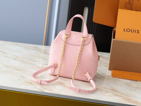 1:1 Replica Louis Vuitton LV Backup Bicolor Monogram Empreinte Leather Luxury Bag For Women M47074  - 22cm