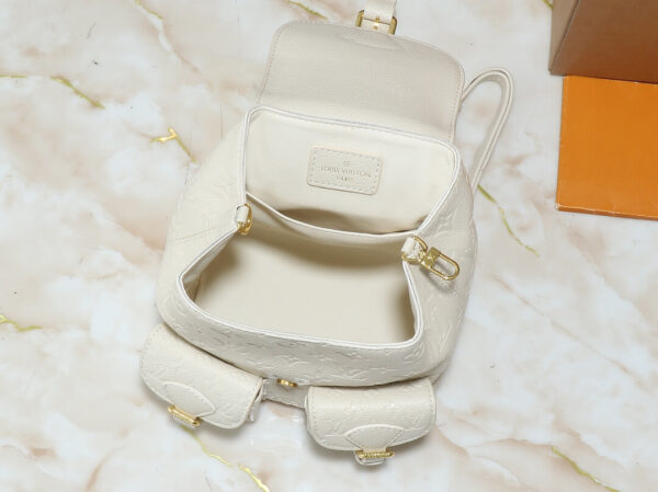 1:1 Replica Louis Vuitton LV Backup Bicolor Monogram Empreinte Leather Luxury Bag For Women M47106  - 22cm
