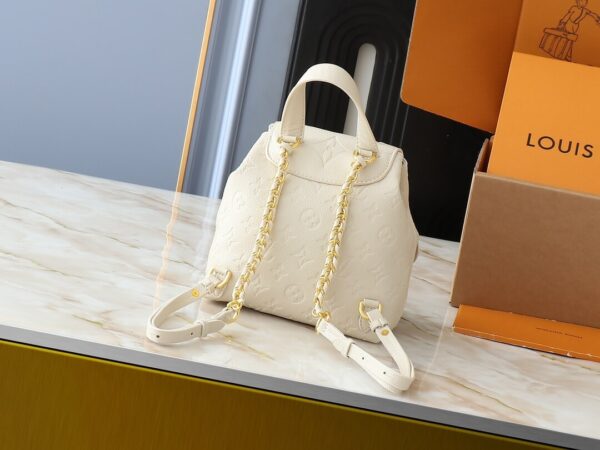 1:1 Replica Louis Vuitton LV Backup Bicolor Monogram Empreinte Leather Luxury Bag For Women M47106  - 22cm