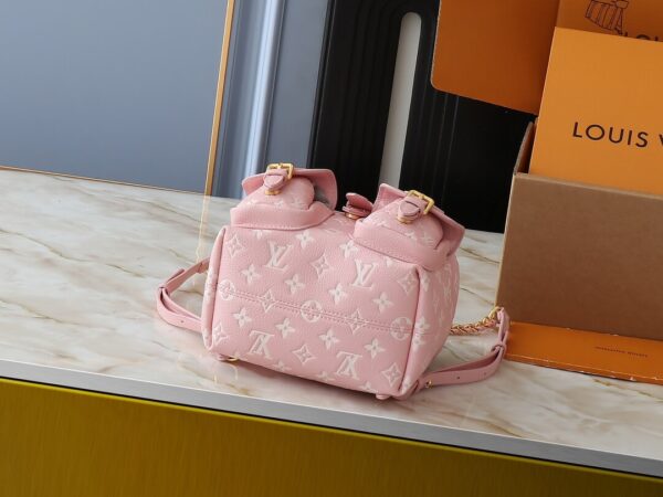 1:1 Replica Louis Vuitton LV Backup Bicolor Monogram Empreinte Leather Luxury Bag For Women M12987  - 22cm