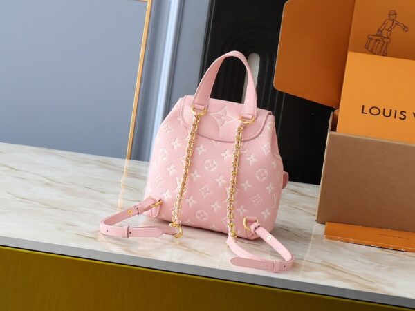 1:1 Replica Louis Vuitton LV Backup Bicolor Monogram Empreinte Leather Luxury Bag For Women M12987  - 22cm