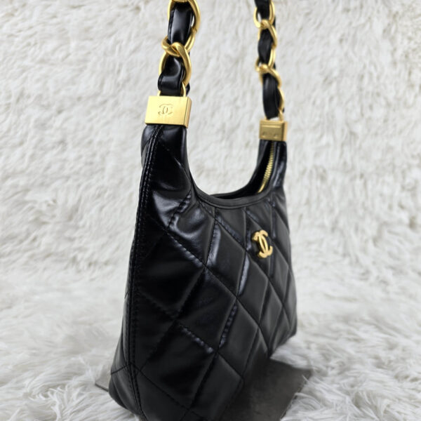 [REP 1:1] Chanel 24a Small Hobo Black Chain Bag luxury Bag  For Women, Women's Bags 20cm