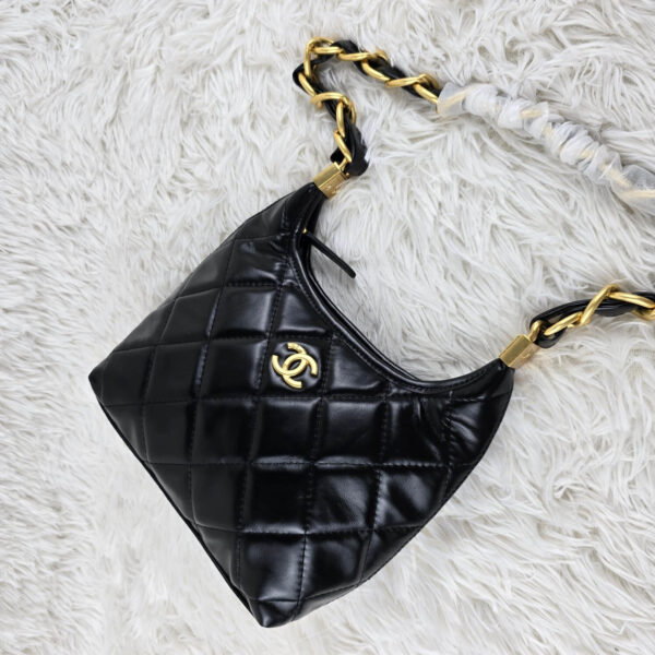 [REP 1:1] Chanel 24a Small Hobo Black Chain Bag luxury Bag  For Women, Women's Bags 20cm