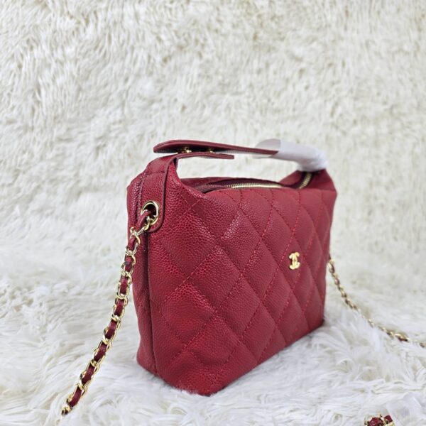 [REP 1:1] Chanel  25C lunch box bag Red luxury Bag For Women, Women’s Bags 21.5cm