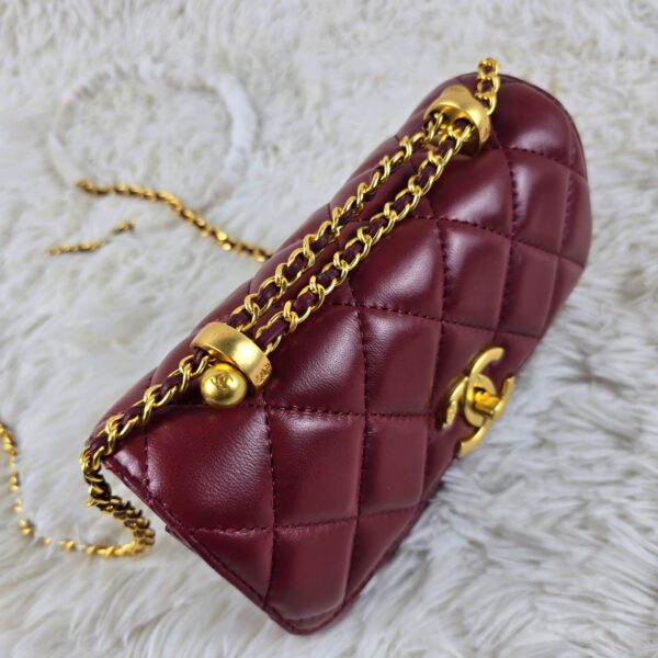 [REP 1:1] Chanel 21 Plum Red luxury Bag  For Women, Women's Bags 22cm