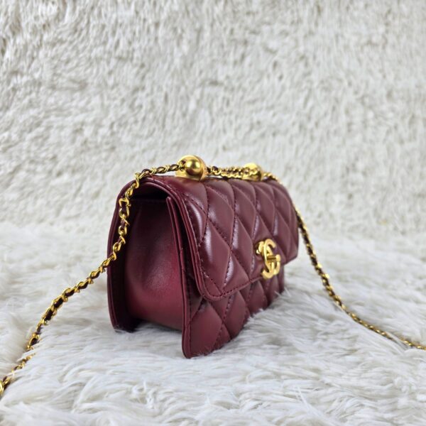 [REP 1:1] Chanel 21 Plum Red luxury Bag  For Women, Women's Bags 22cm