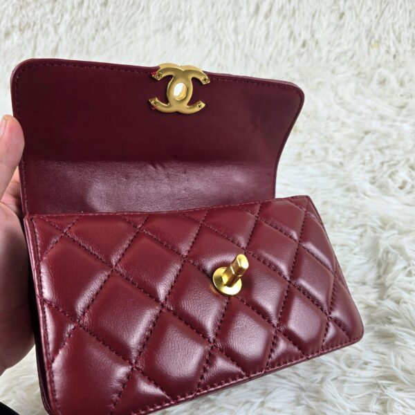 [REP 1:1] Chanel 21 Plum Red luxury Bag  For Women, Women's Bags 22cm