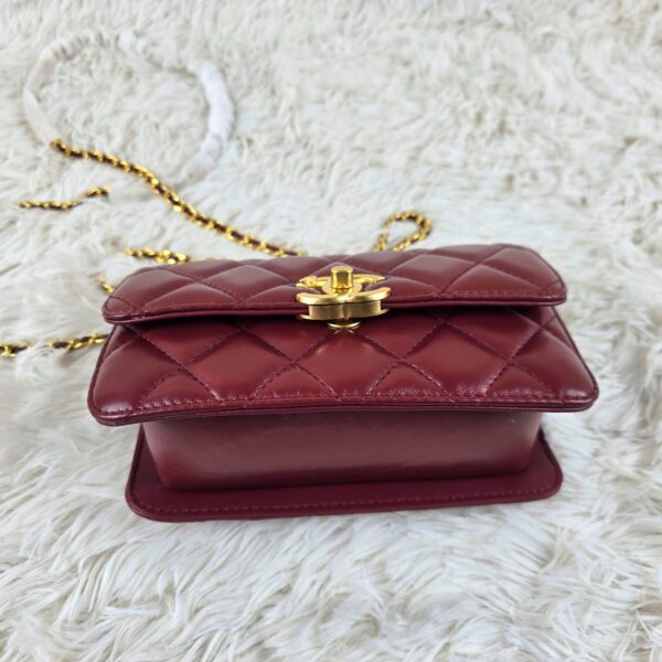 [REP 1:1] Chanel 21 Plum Red luxury Bag  For Women, Women's Bags 22cm