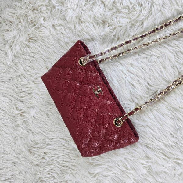 [ [REP 1:1] Chanel Small 24P Red hobo luxury Bag  For Women, Women's Bags 18cm