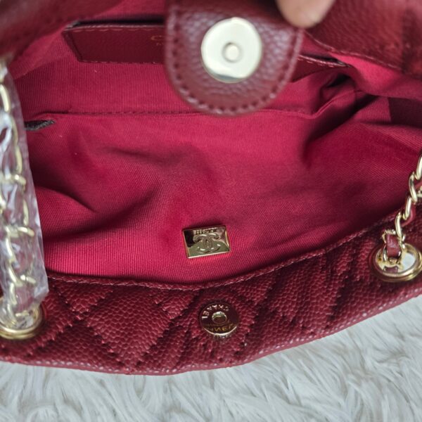 [ [REP 1:1] Chanel Small 24P Red hobo luxury Bag  For Women, Women's Bags 18cm