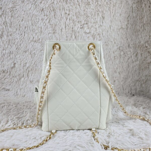 [REP 1:1] Chanel 25C White Duma Bucket Backpack luxury Bag  For Women, Women's Bags 31cm