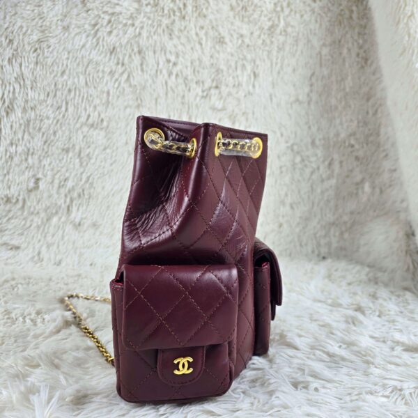 [REP 1:1] Chanel 25C Red Duma Bucket Backpack luxury Bag  For Women, Women's Bags 31cm