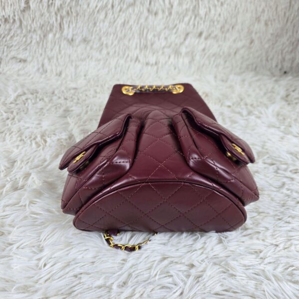 [REP 1:1] Chanel 25C Red Duma Bucket Backpack luxury Bag  For Women, Women's Bags 31cm