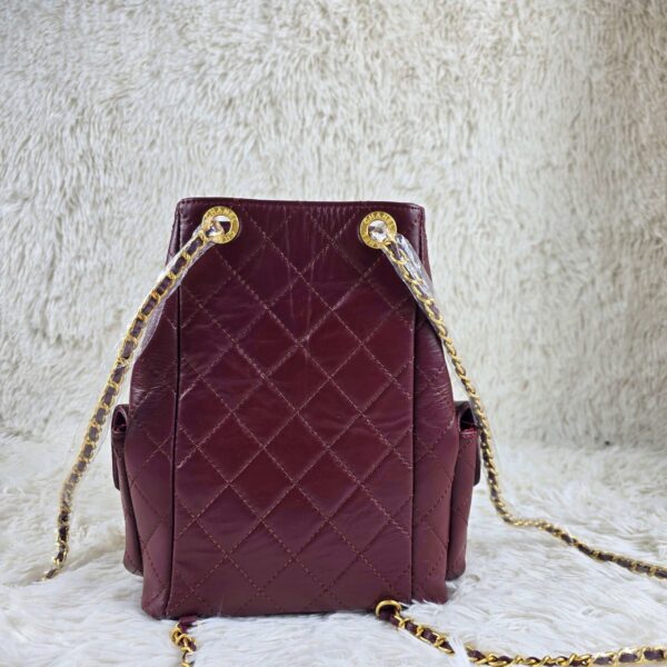 [REP 1:1] Chanel 25C Red Duma Bucket Backpack luxury Bag  For Women, Women's Bags 31cm