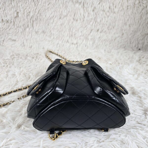 [REP 1:1] Chanel 25C Black Duma Bucket Backpack luxury Bag  For Women, Women's Bags 31cm