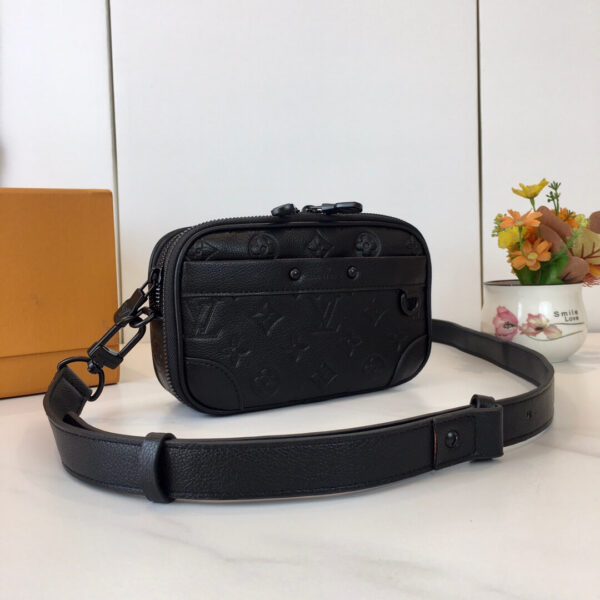 1:1 Replica Louis Vuitton LV Alpha Wearable Wallet Monogram Shadow Leather Unique Bag For Unisex M82544 - 18.5 cm