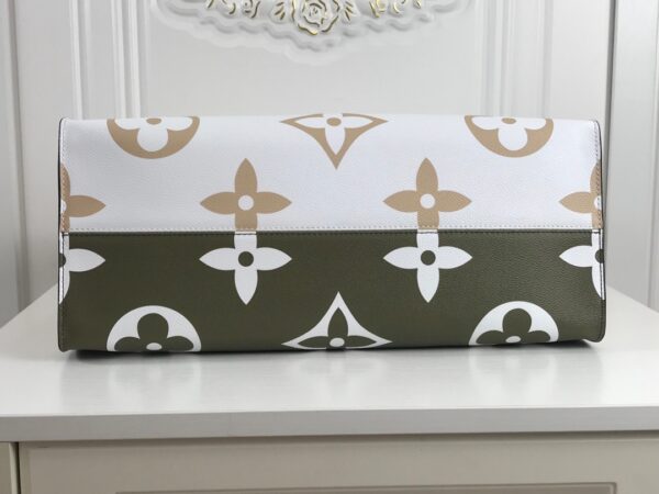 1:1 Replica Louis Vuitton MONOGRAM GIANT ONTHEGO GM WHITE KHAKI GREEN BEIGE Bag 41cm