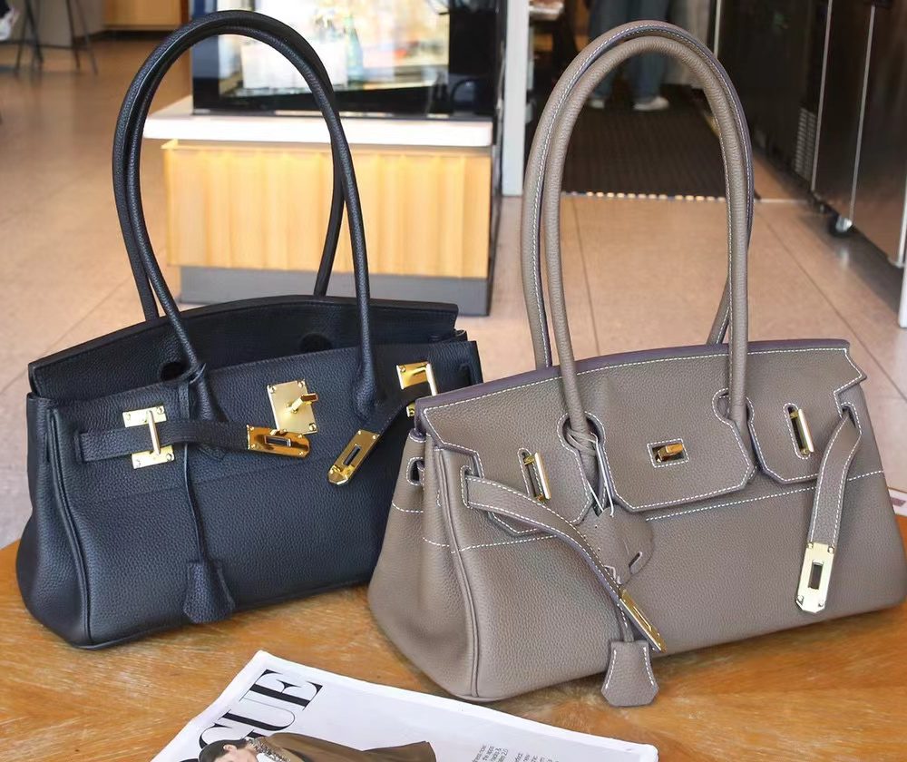 Hermes Etoupe Birkin Shoulder Bag