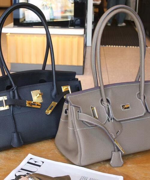 Hermes Etoupe Birkin Shoulder Bag